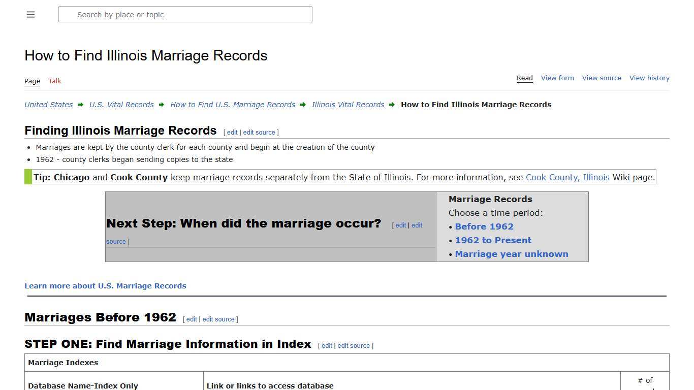 How to Find Illinois Marriage Records • FamilySearch